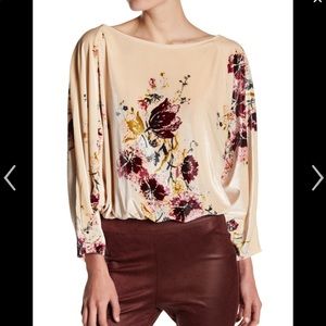 New Free People Velvet slouchy babe bodysuit L Large